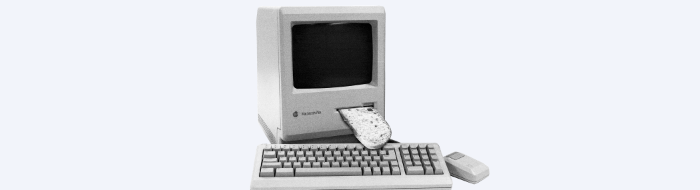 Illustration eines klassischen Macintosh-Computers