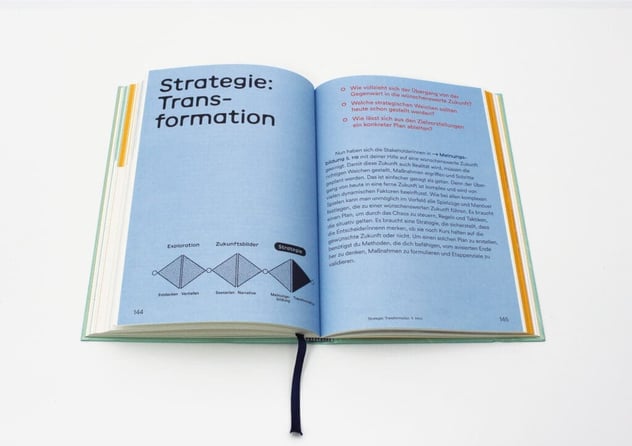 Foto vom Buch, aufgeschlagene Seite: Strategie: Transformation