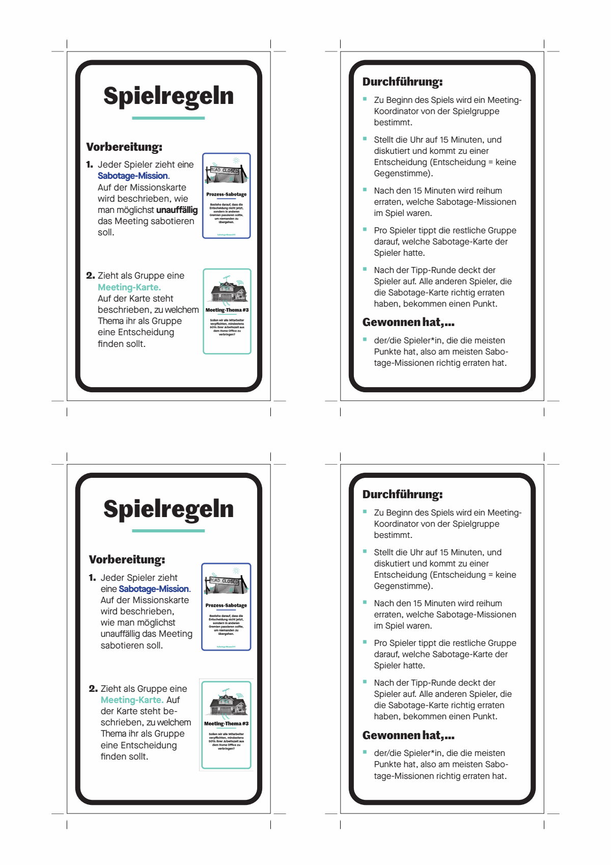Vorschau: How to sabotage a meeting (das Spiel)