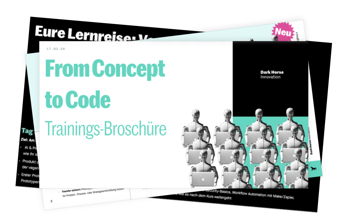 Trainings Broschüre Vorschau From Concept to Code